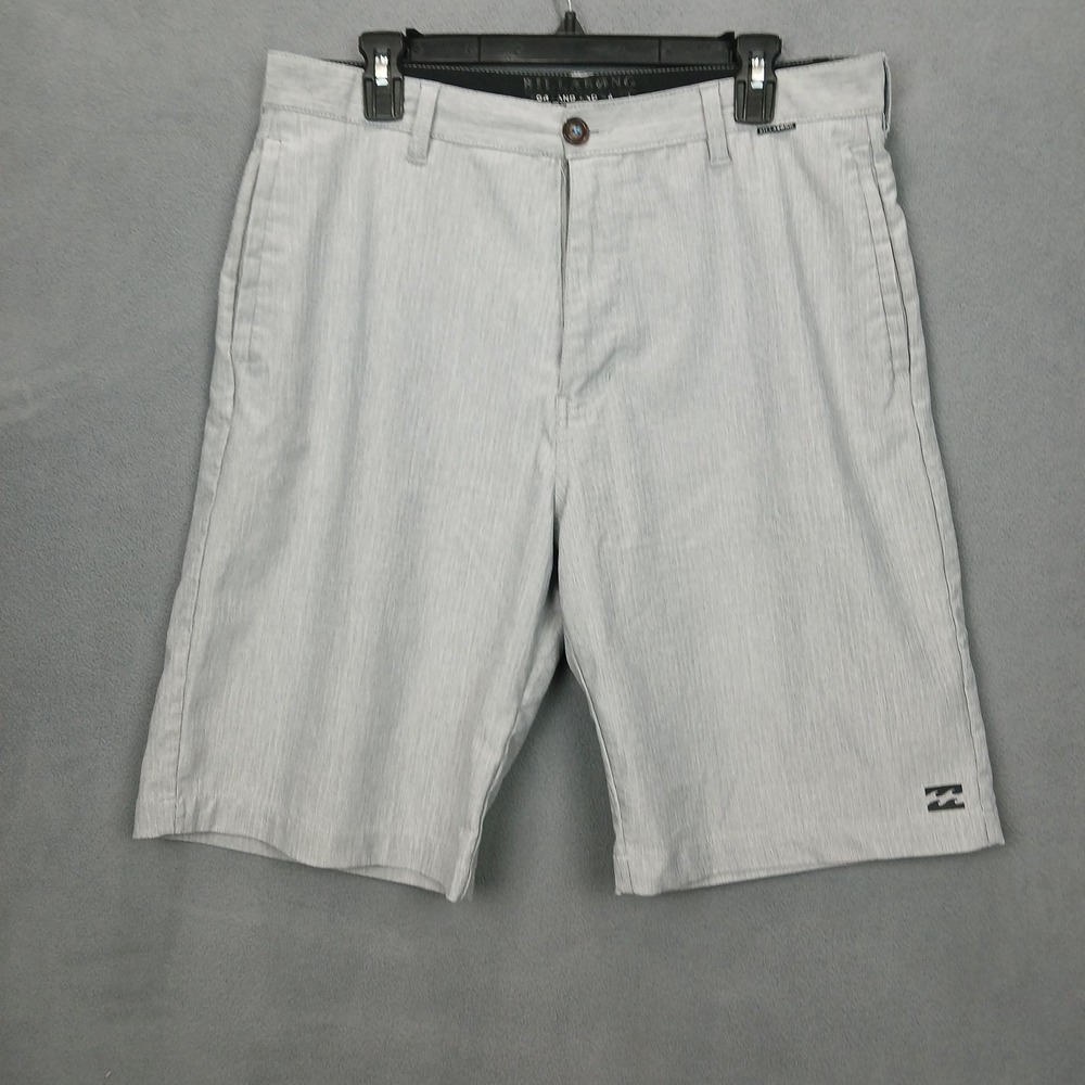Billabong Platinum For Land And Water Hybrid Shorts Mens 32 Gray Herringbone